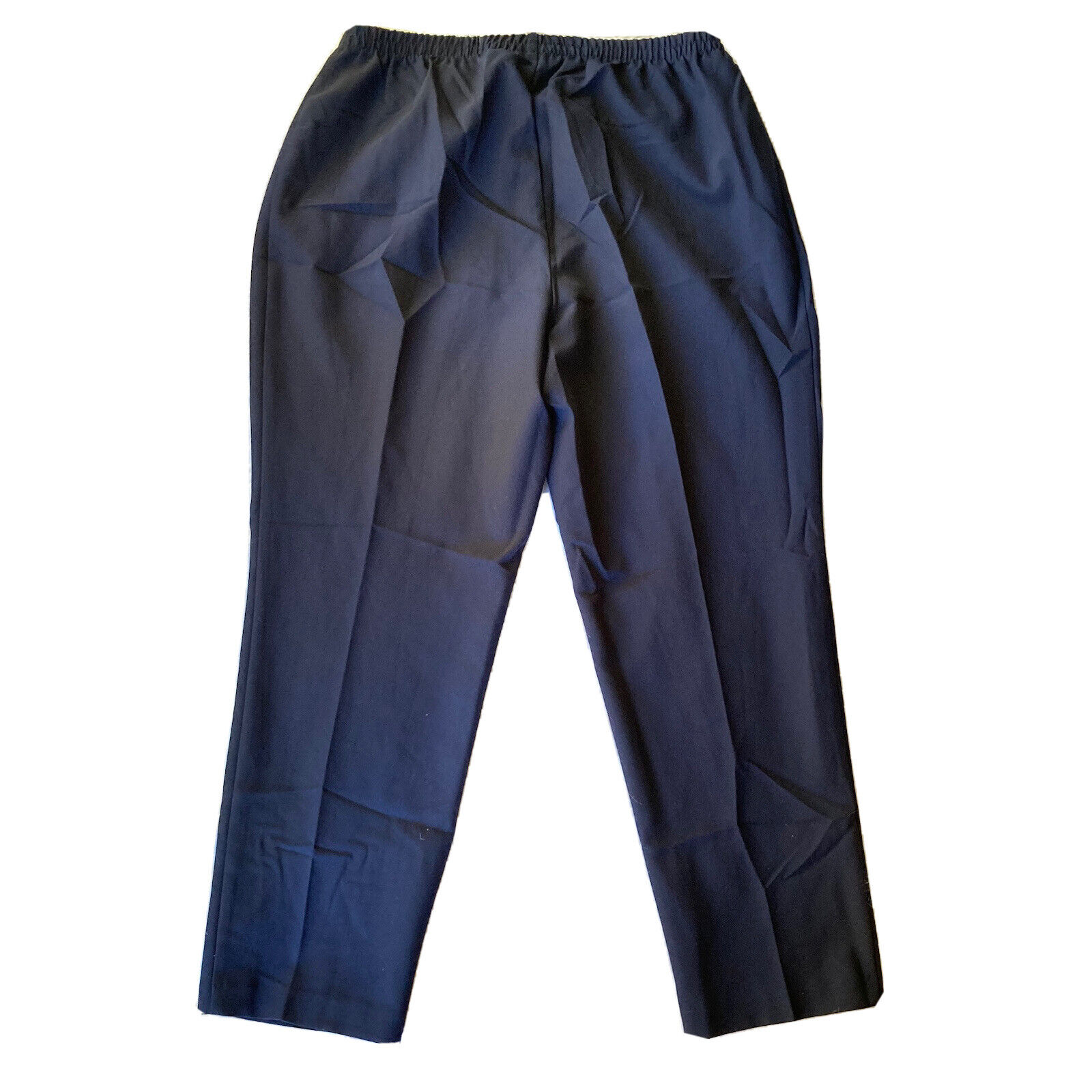 Dress Pants Sz 18w Elastic Waist Knit Navy Blue Plus Career Womens Vintage